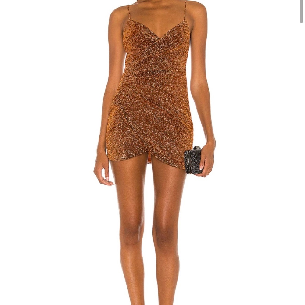 Sparkly Superdown dress in rust